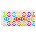 Multiple Multicolor Peace Signs rack cards
