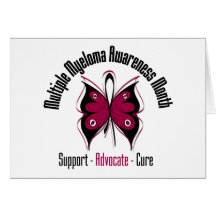 Multiple Myeloma Awareness Month Butterfly Grunge Cards