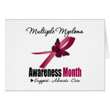 Multiple Myeloma Awareness Month Ribbon Butterfly Card