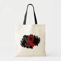 Multiple Myeloma Burgundy Ribbon With Scribble Tote Bags