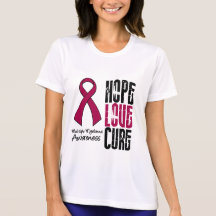 Multiple Myeloma Cancer Hope Love Cure Ribbon T-shirts