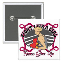 Multiple Myeloma Fight Like A Girl Boxer Pinback Buttons