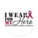 Multiple Myeloma Hero Ribbon stickers