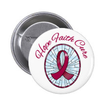 Multiple Myeloma Hope Faith Cure Pinback Button
