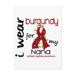 Multiple Myeloma I WEAR BURGUNDY FOR MY NANA 43 postcards