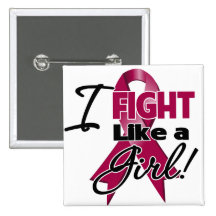 Multiple Myeloma Ribbon - I Fight Like a Girl Pinback Buttons