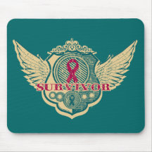 Multiple Myeloma Survivor Vintage Winged Mousepad