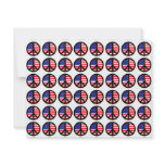 Multiple Patriotic Peace Signs Custom Invites