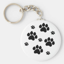 Multiple Paw Print Keychain