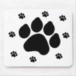 Multiple Paw Print Mousepad