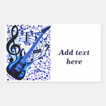 (multiple products selected) Guitar rocker_ Rectangle Stickers