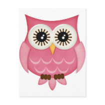 (multiple products selected)Pink Owls Post Card