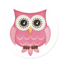 (multiple products selected)Pink Owls Sticker