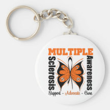 Multiple Sclerosis Awareness Butterfly Keychain