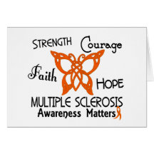Multiple Sclerosis Celtic Butterfly 3 Greeting Card