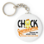 Multiple Sclerosis Chick Interrupted 2 keychains