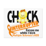 Multiple Sclerosis Chick Interrupted 2 postcards