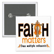 Multiple Sclerosis Faith Matters Cross 1 Buttons