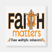 Multiple Sclerosis Faith Matters Cross 1 Magnets