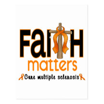 Multiple Sclerosis Faith Matters Cross 1 Postcard