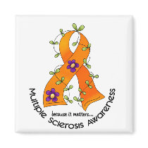 Multiple Sclerosis FLOWER RIBBON 1