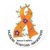 Multiple Sclerosis FLOWER RIBBON 1