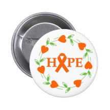 Multiple Sclerosis Hearts of Hope Pinback Buttons