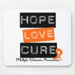 Multiple Sclerosis Hope Love Cure Mouse Pads