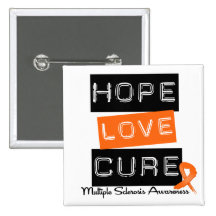 Multiple Sclerosis Hope Love Cure Pins