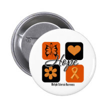 Multiple Sclerosis Hope Love Inspire Awareness Pins