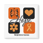 Multiple Sclerosis Hope Love Inspire Awareness Refrigerator Magnets