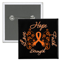 Multiple Sclerosis Hope Motto Butterfly Buttons
