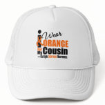 Multiple Sclerosis I Wear Orange For My Cousin hats