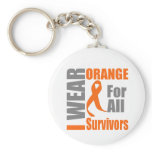 Multiple Sclerosis I Wear Orange Ribbon Survivors keychains