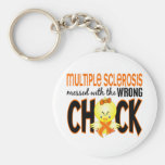 Multiple Sclerosis MS Messed With The Wrong Chick Keychains