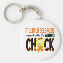Multiple Sclerosis MS Messed With The Wrong Chick Keychains