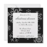 Multiple Snowflakes Christmas Invitations (Black)
