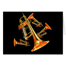 Multiple Trumpets Greeting Card