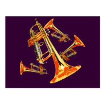 Multiple Trumpets Post Card