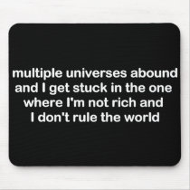 'Multiple Uiverses' Mousepad, Black