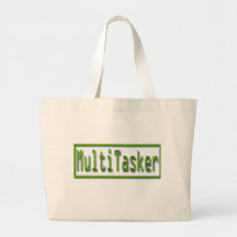 MultiTasker green Tote Bags