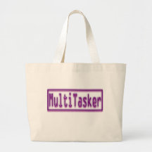 MultiTasker purple neon Canvas Bag