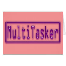 MultiTasker purple neon Card