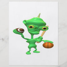 Multitasking Sports Alien Flyer Design