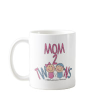Mum 2 Twins Boy and Girl Mugs