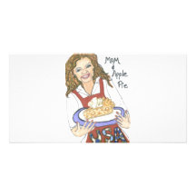 Mum and Apple Pie Personalized Photo Card