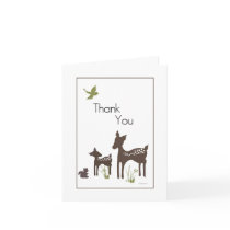 Mum and Baby Deer Thank You Card