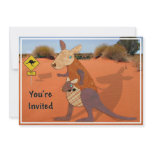 Mum and Baby Kangaroo in the Outback Invite