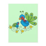 Mum and Baby Peacock postcards