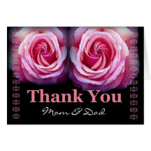 Mum and Dad - Wedding Thank You Greeting Card